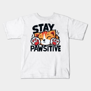 Stay Pawsitive Kids T-Shirt